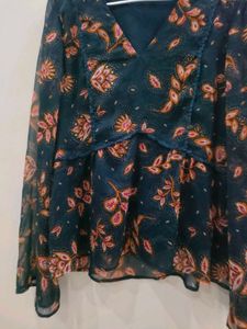 Printed Chiffon Top