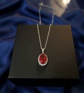 Elegant Ruby Pendant Necklace