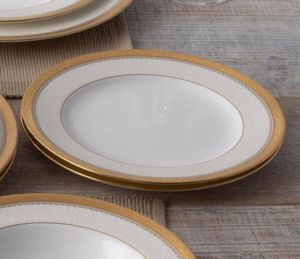 Noritake fine porcelain gold odessey salad or dese