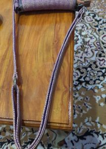 Purple Leather And Hemp Sling