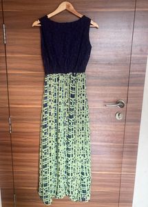 Hi-Low Pattern Maxi Dress