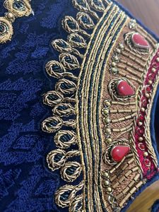 Sale For Eid Only Heavy Embroidered Navy Blue Gown