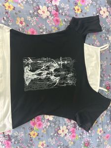Grunge Edgy Graphic Print Top