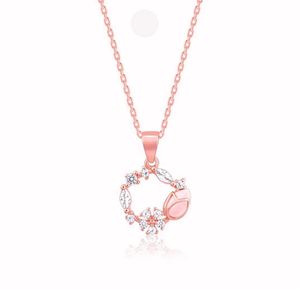 Giva Real Silver Chain+Pendant (Rose Gold)