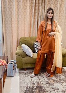 Farshi Salwar Suit With Organza Dupatta
