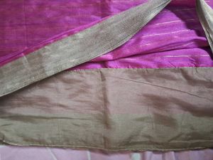 Soft Silk Cotton Light Weight Saree - Blue &amp; Pink