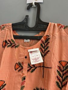 Peach Kurta Set (L)