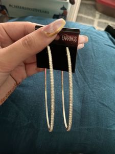 Rhinestone Hoop Earrings