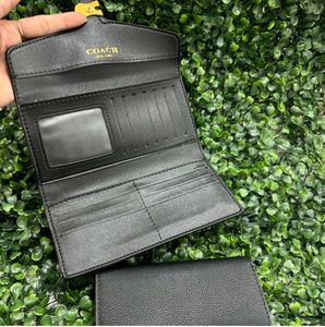 Coach Balck Leather Wallet With Box