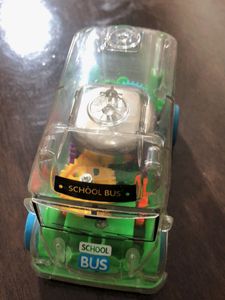 Vintage See-Through School Bus Toy