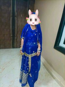Blue Embroidered rajputi posak No Return