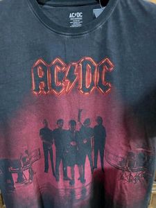 SF JEANS PANTALOONS AC DC CHARCOAL WASHED TSHIRT