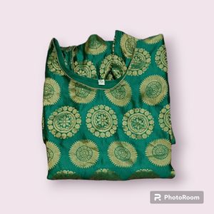 Jaquard Sea Green Kurta