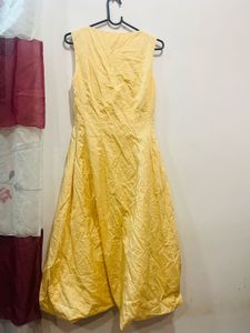 Yellow Balloon Midi Dress