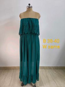 Green Lace Overlay Gown