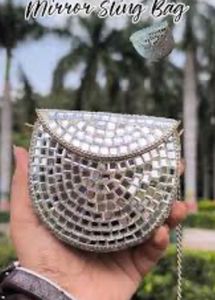 Mirror Sling Bag Silver