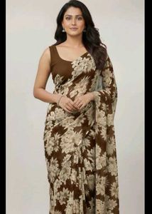 Coffee brown daily wear new saree