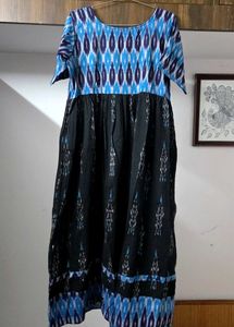 Ikkat Cotton Long Kurta