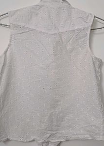 White Sleeveless Top