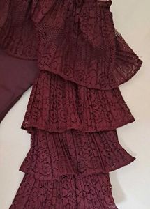 Cutecumber Girls Ruffled Shoulder Dress