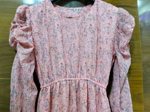 Pink Floral Tiered Maxi Dress