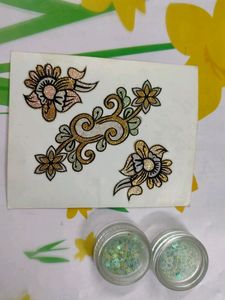 Nail Art Stars And Sticker Mehandi