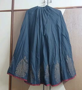 Black Ethnic Skirt With Full Gher🖤🖤