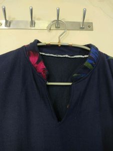 Light Collar Woollen Kurti