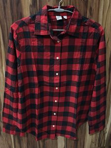 GAP Red & Black Plaid Flannel