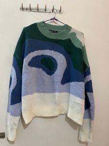 Abstract Knit Sweater