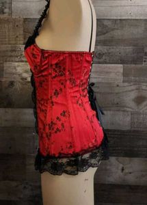 Red &amp; Black Corset Top 46-48 Inches
