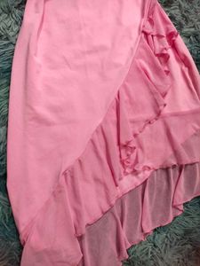 Pink Ruffle Mini Dress