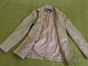 Vintage light Nude Leather Blazer Bust 34-36