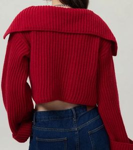 Red Knit Cardigan