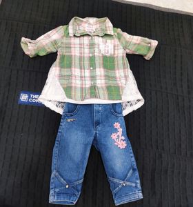 Jeans &amp; Shirt For Girl - New