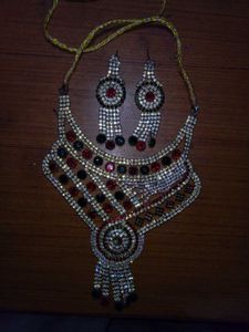 Rhinestone Necklace &amp; Earring Set