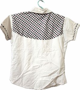 White &amp; Checkered Shirt