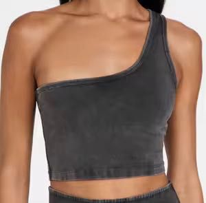 Denim One Shoulder Top