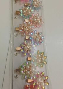 Pearl Flower Hair Clips ( set of 6 )