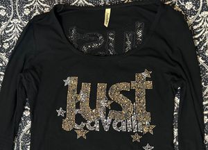 Black Embellished Cotton Top