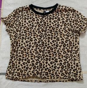 Leapord Print Crop Top