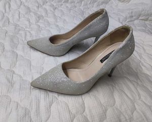 Sparkling Silver Heels