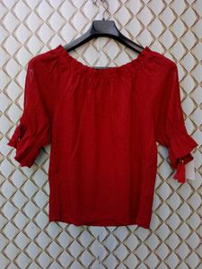 New With Tag Rust Korean Premium Bardot