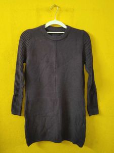 Purple Knit Full Sleeve Sweater