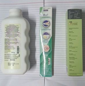 Amway Tooth Brush, Toothpaste &amp; Talcum Powder