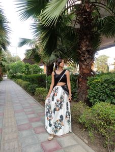 Floral Print Long Skirt
