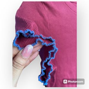 Roadster Brown Top With Blue Border