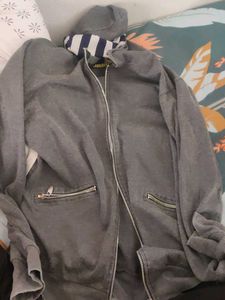 Gray Zip-Up Hoodie