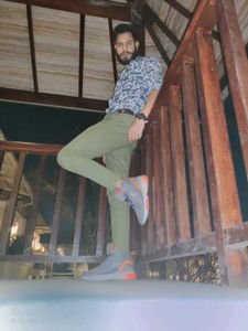 Slim Fit Olive Green Chinos
