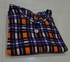 Plaid Button-Down Midi Dress